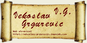 Vekoslav Grgurević vizit kartica